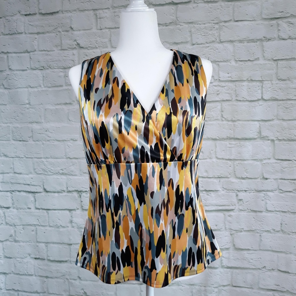 Kasper multi-color pullover top size 10